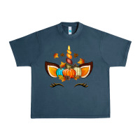 Midnight Navy Unicorn Fall Urban Heavy Tee - texasbilliewilder