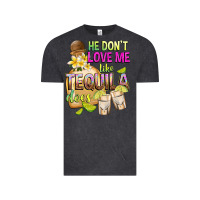 Vintage Black He Don't Love Me Like Tequila Does Vintage Tee - texasbilliewilder