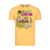 Vintage Mustard He Don't Love Me Like Tequila Does Vintage Tee - texasbilliewilder