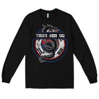 Black Tang Soo Do Hoodie Martial Arts Gift Dragon Korean Long Sleeve Tee - tuanDangUi
