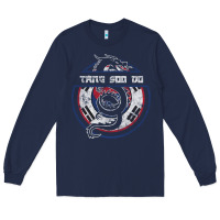 Navy Tang Soo Do Hoodie Martial Arts Gift Dragon Korean Long Sleeve Tee - tuanDangUi