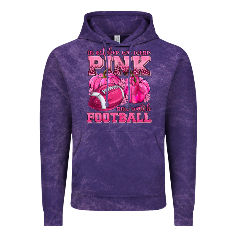 In October We Wear Pink Watch Football Vintage Hoodie by texasbilliewilder | Teevron