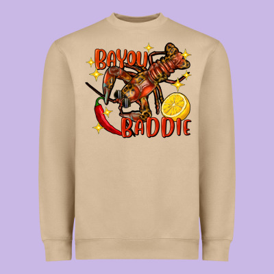 Crawfish Bayou Baddie Heavyweight Sweatshirt Designed By Fadigitalartstudio