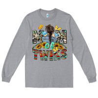 Heather Grey mom of twins boys mother's day Long Sleeve Tee - CowGirlArtShop