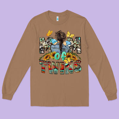 Mom Of Twins Boys Mother's Day Long Sleeve Tee Designed By Cowgirlartshop