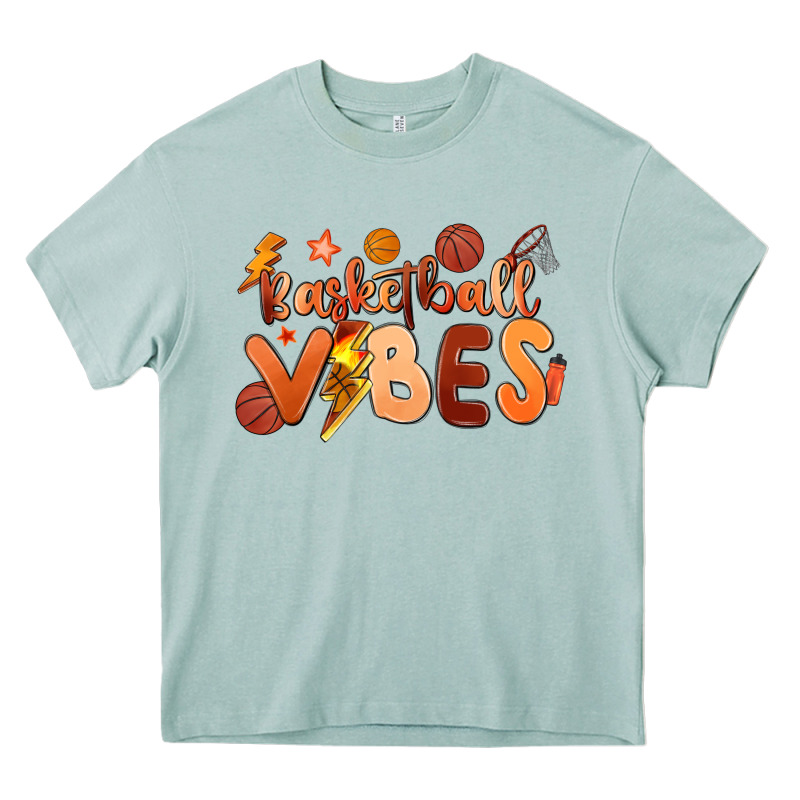 Basketball Vibes Heavy Core Tee by MaliasSmallBusiness | Teevron