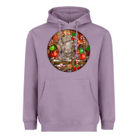Lavender Christmas Merino Wool Sheep Heavyweight Hoodie - LillyAllenDesigns