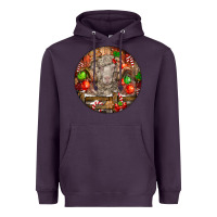 Plum Christmas Merino Wool Sheep Heavyweight Hoodie - LillyAllenDesigns