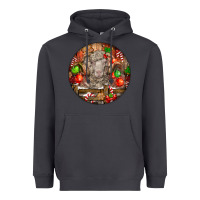 Smoke Christmas Merino Wool Sheep Heavyweight Hoodie - LillyAllenDesigns