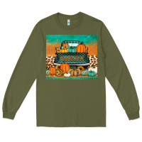 Army Green pumpkin farm truck tumbler Long Sleeve Tee - Jasminsmagicworld