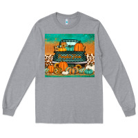 Heather Grey pumpkin farm truck tumbler Long Sleeve Tee - Jasminsmagicworld
