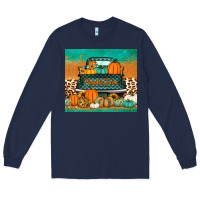 Navy pumpkin farm truck tumbler Long Sleeve Tee - Jasminsmagicworld