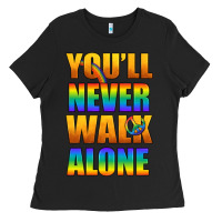 Black Lgbtq You'll Never Walk Alone With Peace Ladies Tee - BundleAndBundleShop