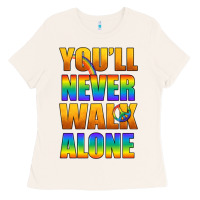 Bone Lgbtq You'll Never Walk Alone With Peace Ladies Tee - BundleAndBundleShop