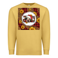 Antique Gold joy christmas cow Premium Sweatshirt - LillyAllenDesigns
