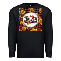 Black joy christmas cow Premium Sweatshirt - LillyAllenDesigns