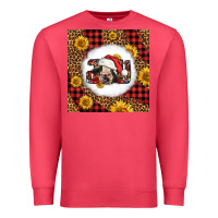 Cardinal joy christmas cow Premium Sweatshirt - LillyAllenDesigns