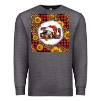 Charcoal Heather joy christmas cow Premium Sweatshirt - LillyAllenDesigns