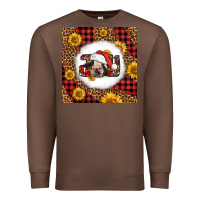 Chestnut joy christmas cow Premium Sweatshirt - LillyAllenDesigns