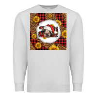 Dove Grey joy christmas cow Premium Sweatshirt - LillyAllenDesigns
