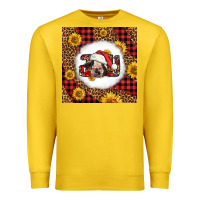 Lemon joy christmas cow Premium Sweatshirt - LillyAllenDesigns