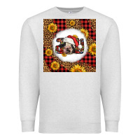 Oatmeal Heather joy christmas cow Premium Sweatshirt - LillyAllenDesigns
