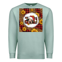 Seafoam joy christmas cow Premium Sweatshirt - LillyAllenDesigns