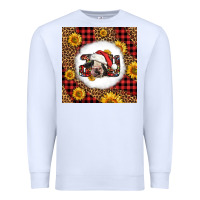 White joy christmas cow Premium Sweatshirt - LillyAllenDesigns