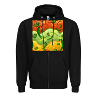 Black mexican sauce and jalapeno seamless pattern Zipper Hoodie - BundleAndBundleShop
