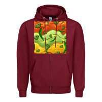 Burgundy mexican sauce and jalapeno seamless pattern Zipper Hoodie - BundleAndBundleShop