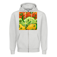Dove Grey mexican sauce and jalapeno seamless pattern Zipper Hoodie - BundleAndBundleShop