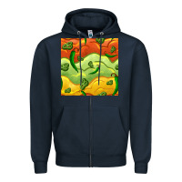 Navy mexican sauce and jalapeno seamless pattern Zipper Hoodie - BundleAndBundleShop