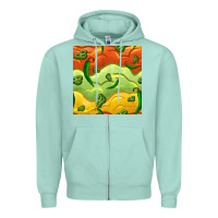 Seafoam mexican sauce and jalapeno seamless pattern Zipper Hoodie - BundleAndBundleShop