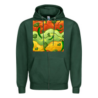 Sports Green mexican sauce and jalapeno seamless pattern Zipper Hoodie - BundleAndBundleShop