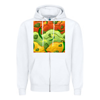 White mexican sauce and jalapeno seamless pattern Zipper Hoodie - BundleAndBundleShop