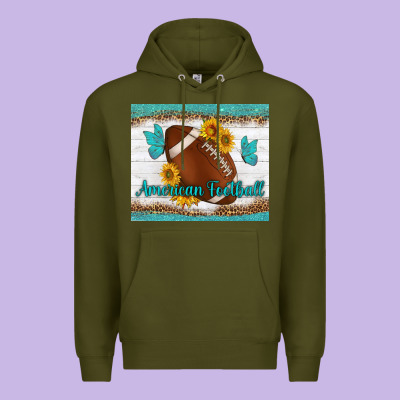 American Football And Butterfly Mousepad Premium Hoodie Designed By Bundleandbundleshop