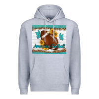 Heather Grey american football and butterfly mousepad Premium Hoodie - BundleAndBundleShop