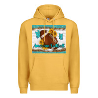 Mustard american football and butterfly mousepad Premium Hoodie - BundleAndBundleShop