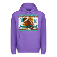 Purple american football and butterfly mousepad Premium Hoodie - BundleAndBundleShop