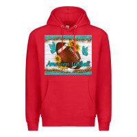 Red american football and butterfly mousepad Premium Hoodie - BundleAndBundleShop