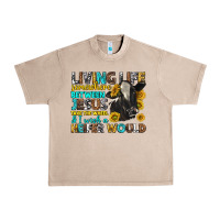 French Oak Living Life Somewhere Between Jesus Urban Heavy Tee - texasbilliewilder