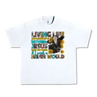 White Living Life Somewhere Between Jesus Urban Heavy Tee - texasbilliewilder