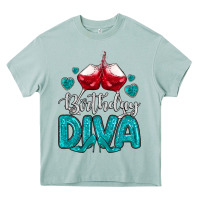Arona birthday diva turquoise Heavy Core Tee - MaliasSmallBusiness