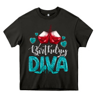 Asphalt birthday diva turquoise Heavy Core Tee - MaliasSmallBusiness