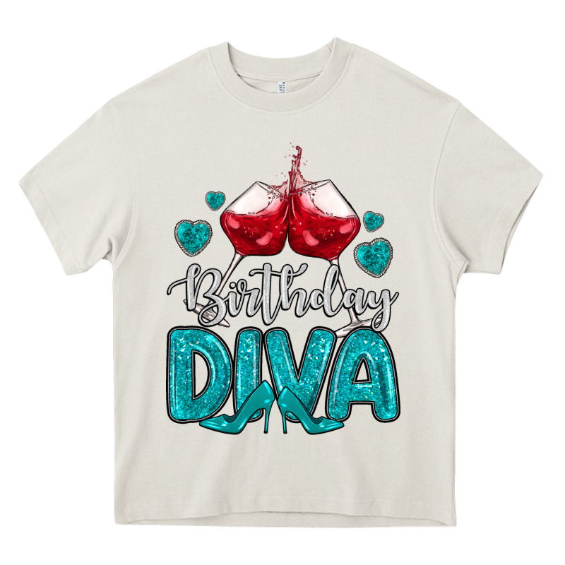 Birthday Diva Turquoise Heavy Core Tee by MaliasSmallBusiness | Teevron