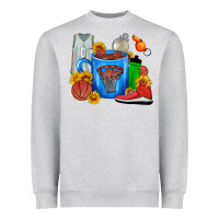 Heather Grey Basketball Coffee cup Heavyweight Sweatshirt - FaDigitalArtStudio