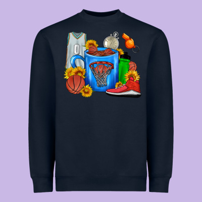 Basketball Coffee Cup Heavyweight Sweatshirt Designed By Fadigitalartstudio