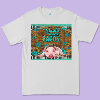Whats Shakin Bacon Baby Pig Premium Tee Designed By Ranaportraitstore