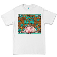 White whats shakin bacon baby pig Premium Tee - RanaPortraitStore
