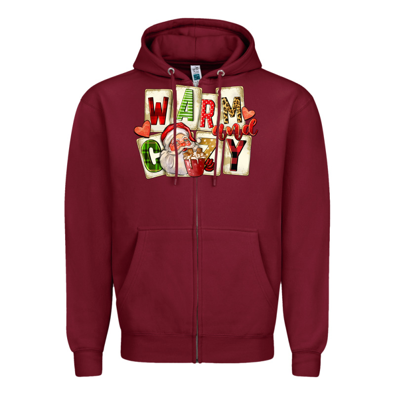 Warm And Cozy Santa Zipper Hoodie by FaDigitalArtStudio | Teevron
